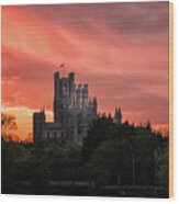 Sunset Over Ely Wood Print