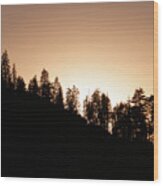 Sunset Over Glacier Point Wood Print
