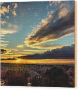 Sunset Over Santa Fe Dsc09682 Wood Print