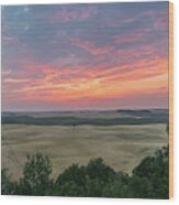 Sunset Over Teton Valley Wood Print