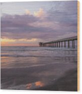Sunset  Scripps Beach Pier La Jolla Ca Img 1 Wood Print