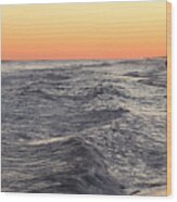 Sunset Surf Fishing Wood Print