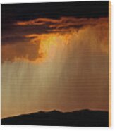 Sunset Thunderstorm Wood Print