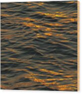 Sunset Waves Wood Print