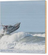 Surf Rescue Boat V2 Wood Print