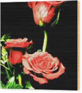 Surreal Roses Wood Print