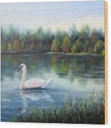 Swan Lake Wood Print