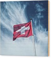 Swiss Flag Wood Print