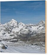 Swiss Glacier View Wood Print