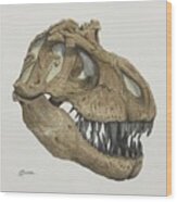 T. Rex Skull 2 Wood Print
