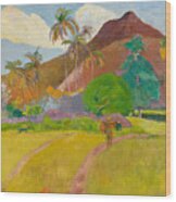 Tahitian Landscape, 1891. Wood Print