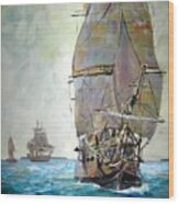 Tall Ships 2 Wood Print