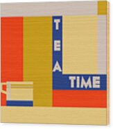 Tea Time Wood Print