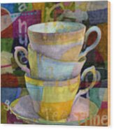 Tea Time Wood Print