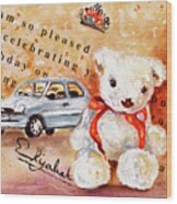 Teddy Bear William Wood Print