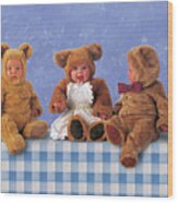 Teddy Bears Picnic Wood Print