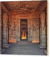 Temple Of Hathor And Nefertari Abu Simbel Wood Print