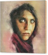 Afghan Girl Wood Print