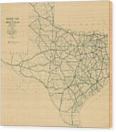 Texas 1922, Texas Highway Department Wood Print