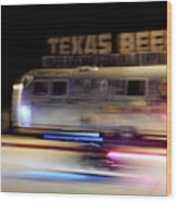 Texas Beer Fast Motorcycle #5594 Wood Print