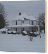 The Adrian Shuford House - Winter 2010 Wood Print