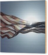 The American Flag Wood Print