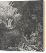 The Angel Appearing To The Shepherds Wood Print