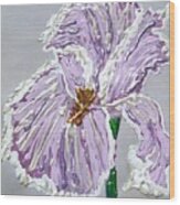 The Anne- Elizebeth Iris Wood Print