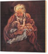 The Baby Jesus - A Study Wood Print