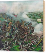 The Battle Of Five Forks Wood Print