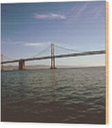 The Bay Bridge- By Linda Woods Wood Print