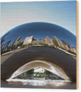 The Bean's Early Morning Reflections Wood Print