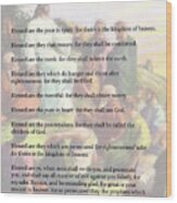 The Beatitudes Wood Print