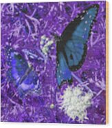The Beauty Of Sharing - Purple Wood Print