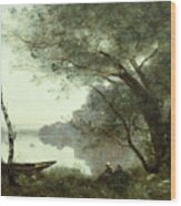 The Boatman Of Mortefontaine Wood Print