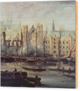 The Burning Of The Houses Of Parliament Wood Print