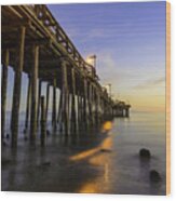 The Capitola Pier Wood Print