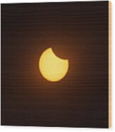 The Chase -- 2017 Solar Eclipse In Independence, Oregon Wood Print