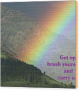 The Colors Of The Rainbow Carry On Wood Print