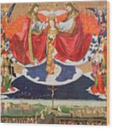 The Coronation Of The Virgin Wood Print