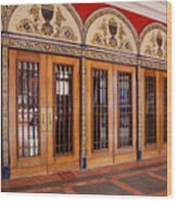 The Doors Of The Castro Theatre Wood Print