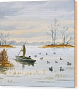 The Duck Blind Isalnd Wood Print