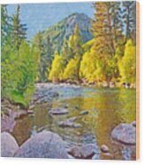 The Eagle River In October Wood Print