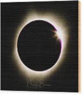 The Edge Of Totality 2 Wood Print