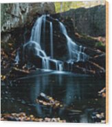 The Falls Of Black Creek In Autumn I Wood Print