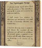 The Florence Nightingale Pledge 1893 Wood Print