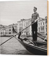 The Gondolier Wood Print