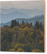 The Great Smokey Mountains Wood Print