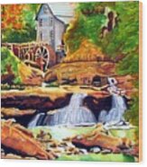 The Grist Mill Wood Print