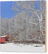 The Henry Bridge After A Late Winter Snow Wood Print